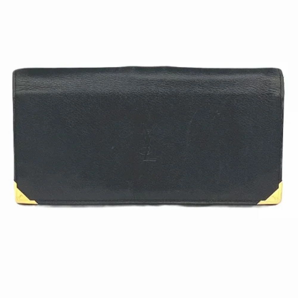 Yves Saint Laurent Vintage Pre-owned Leather wallets Black Dames