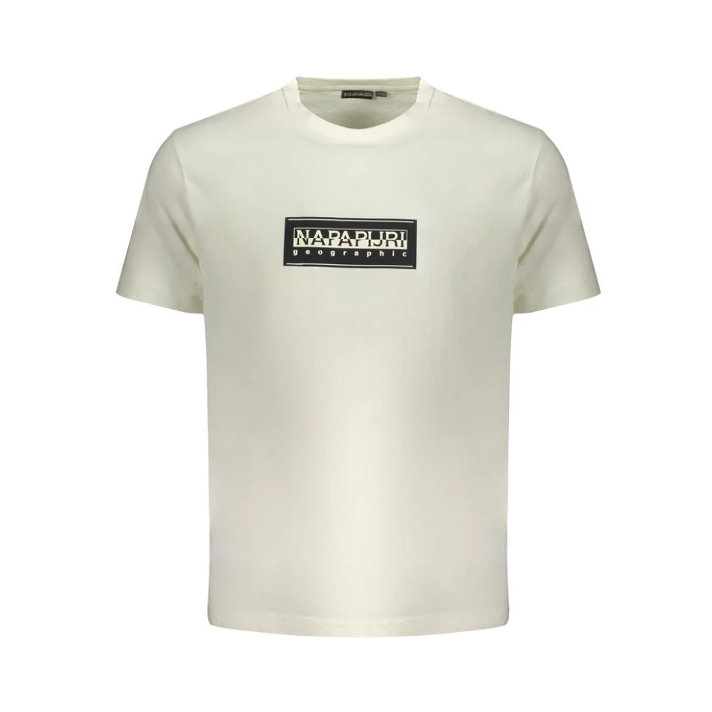 Napapijri Katoenen T-shirt | Wit | Sku: Na-31620-S White Heren