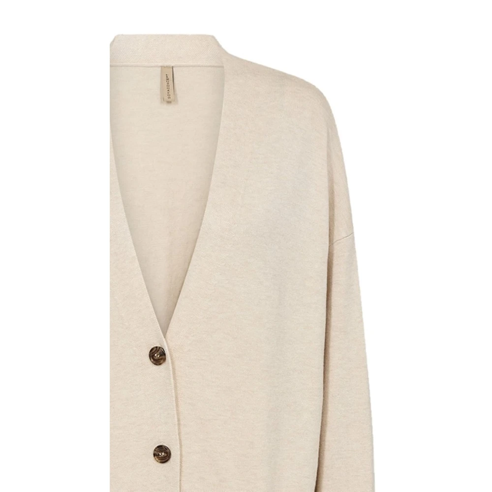 Soyaconcept Beige Lang Vest met Zakken Beige Dames