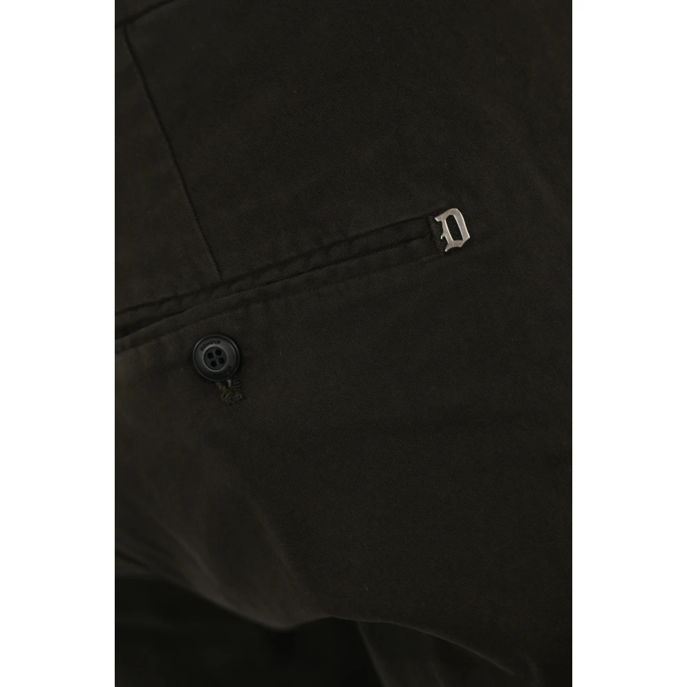 Dondup Bruine Katoenen Stretch Slim Fit Broek Brown Heren