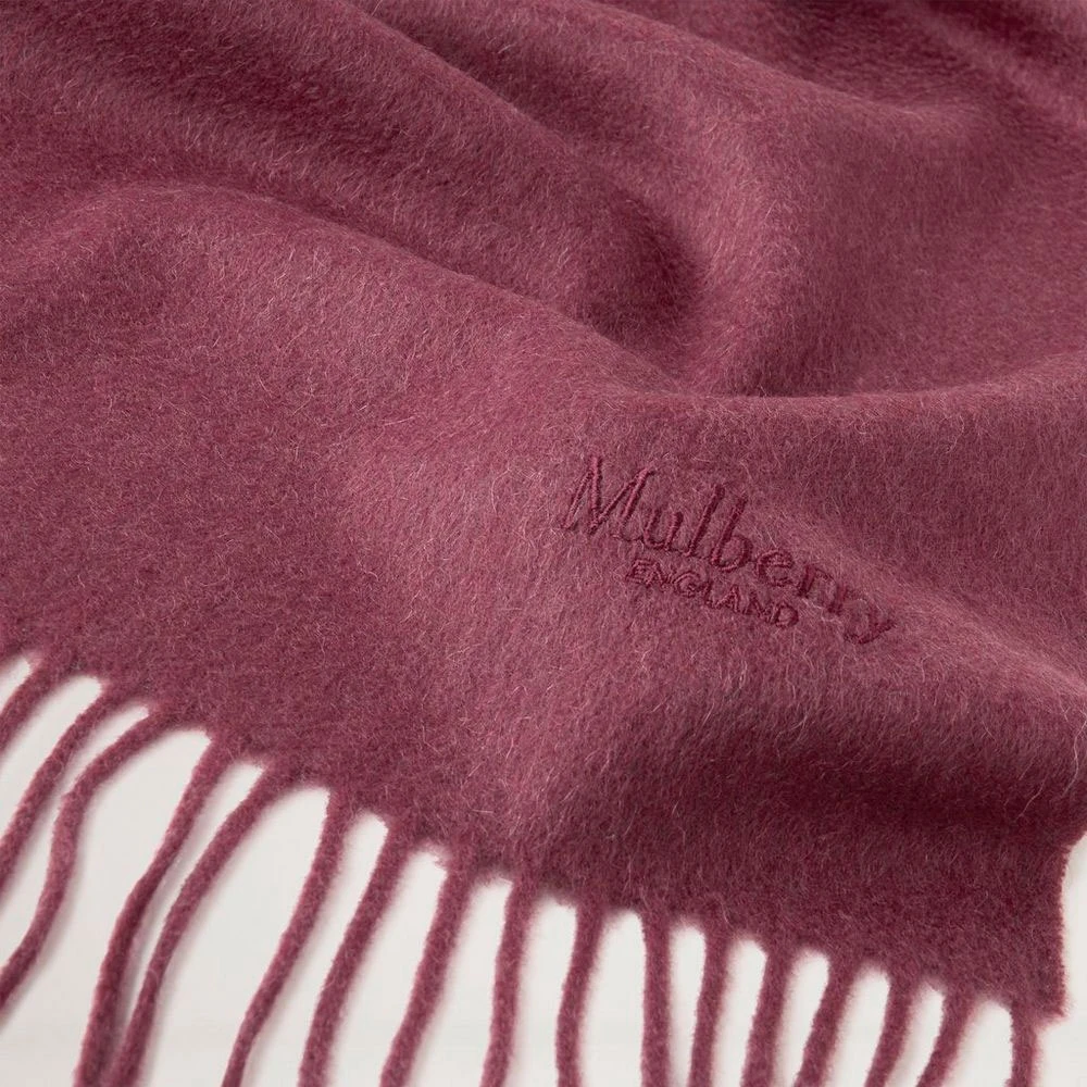 Mulberry Cashmere Sjaal Black Cherry Red Dames