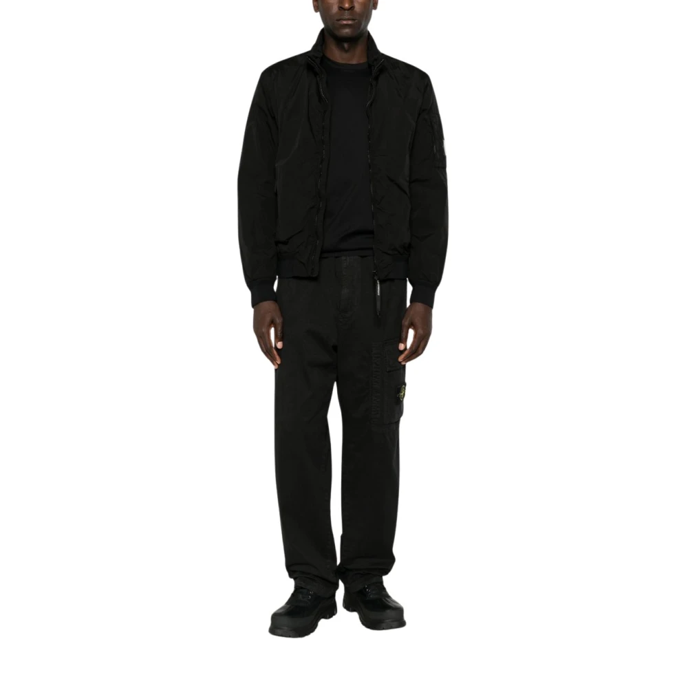C.p. Company Black Lens Sleeve Bomber Jacket - Male - Bomber Jackets - L - Jackets