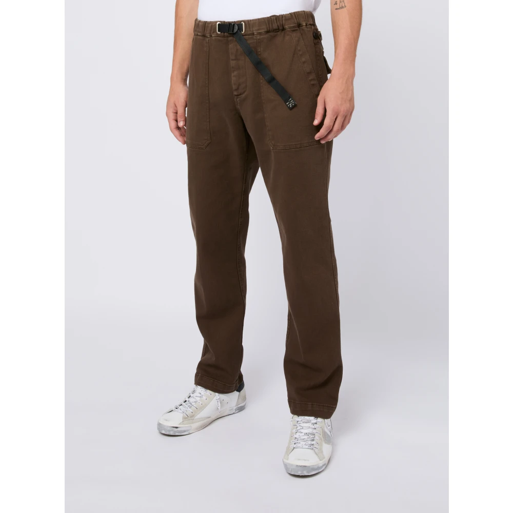 White Sand Bruine Katoenen Broek Marrone Aw24 Brown Heren