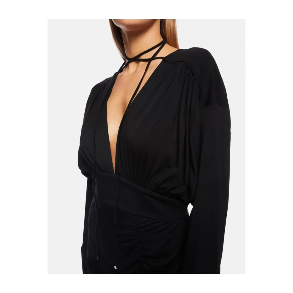 Dondup Zijde Blend Mode Top Black Dames