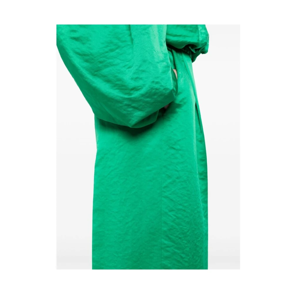 Forte Groene Satijnen Wijde Broek Green Dames