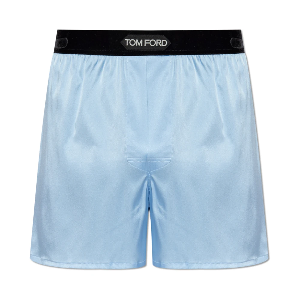 Tom Ford Men's Blue Silk Boxers - Underpants - M - Underwear