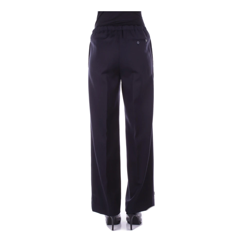 Dondup Blauwe Broek met Logo Rits Sluiting Blue Dames