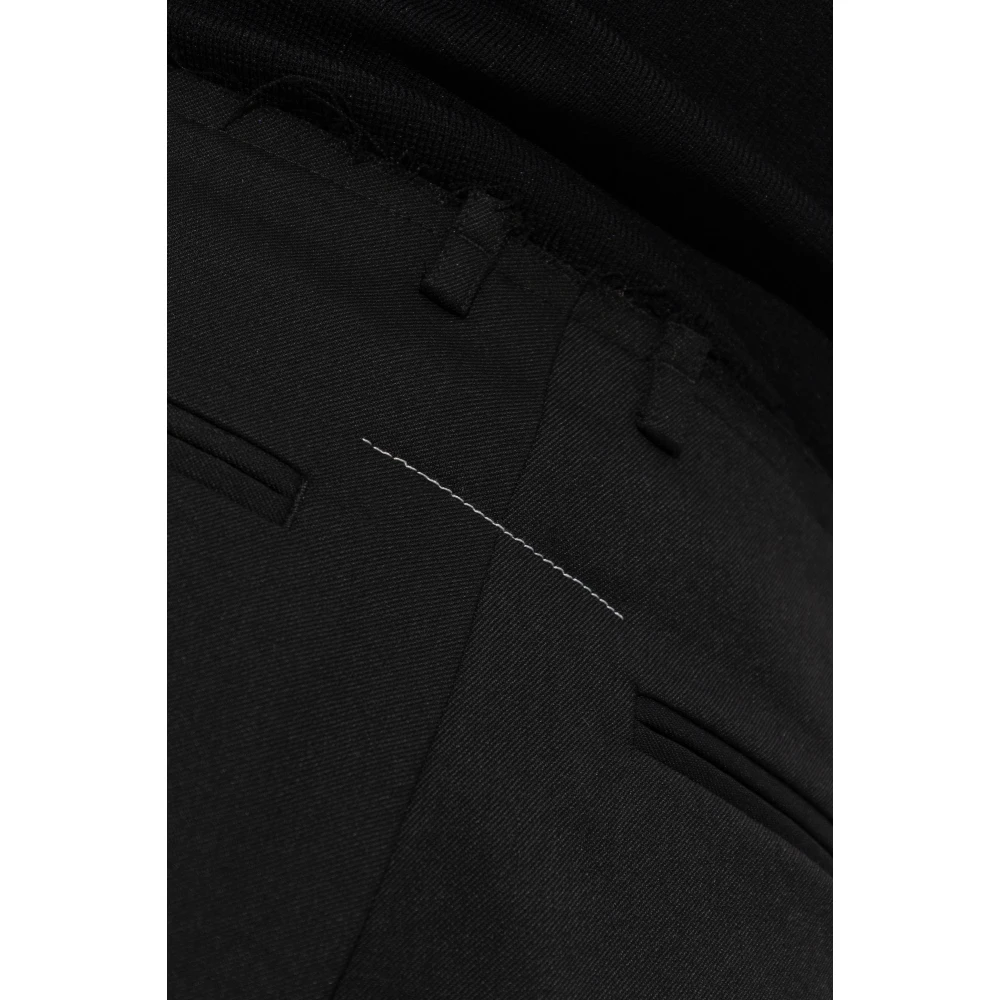 MM6 Maison Margiela Back Stitch Broek Black Dames