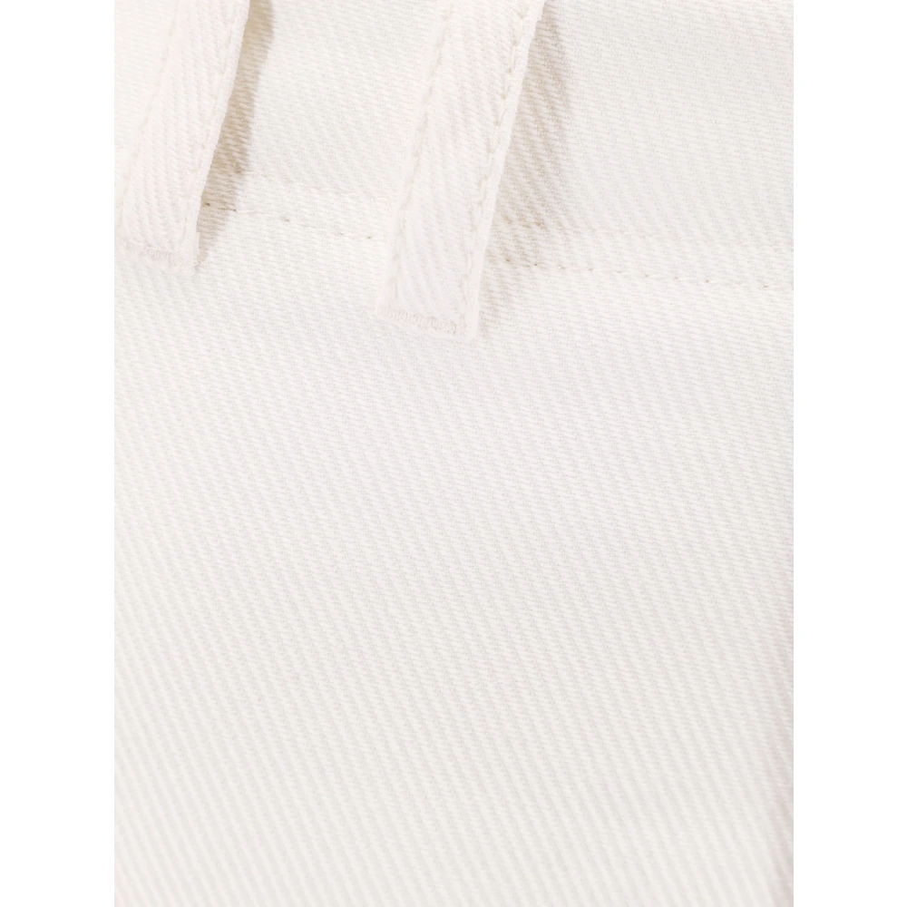 BRUNELLO CUCINELLI Diagonaal Motief Katoen Linnen Rok White Dames