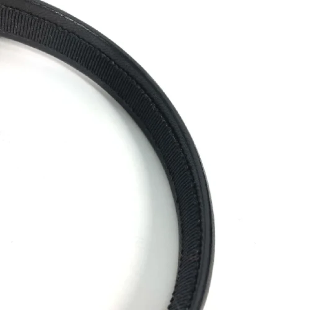 Miu Pre-owned Leather hair-accessories Black Dames