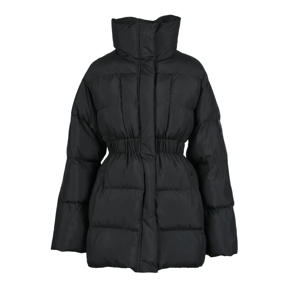 Pinko Gewatteerde Polyester Jas Black Dames