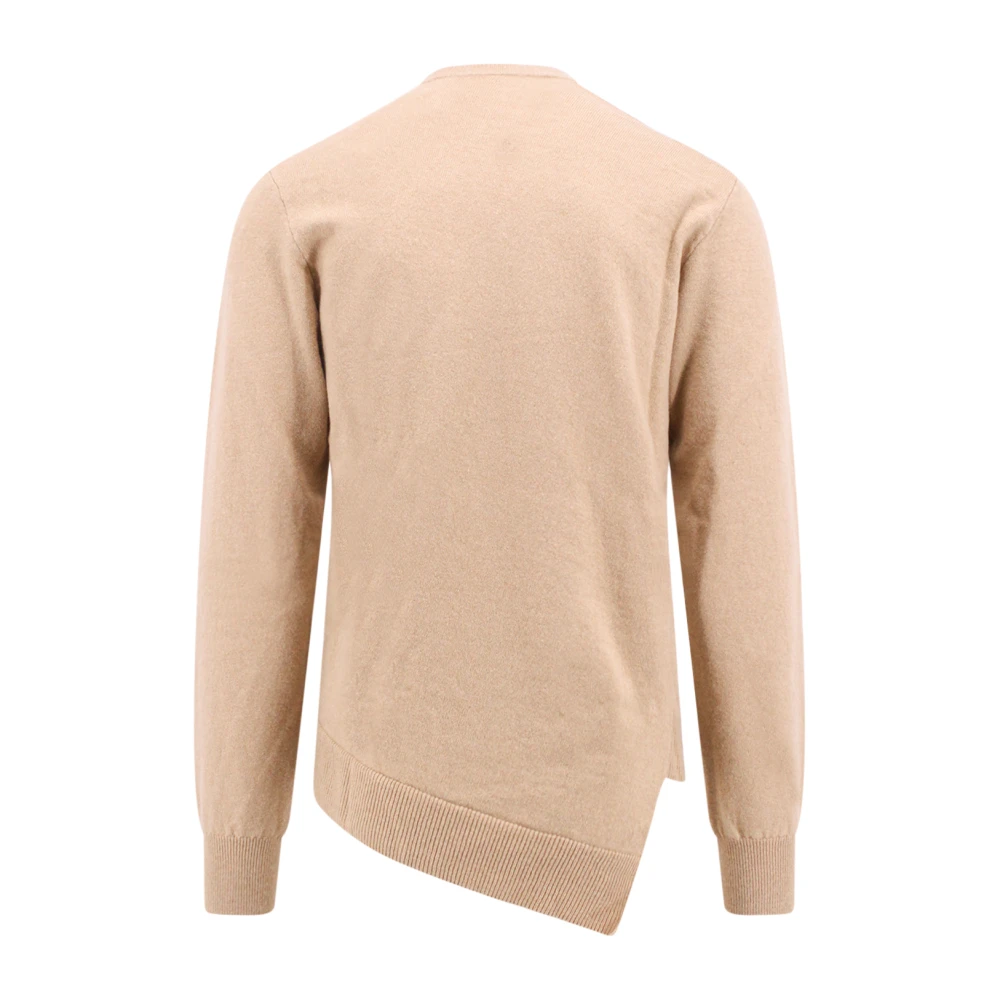 Comme des Garçons Beige Gebreide Truien Ronde Hals Lange Mouw Beige Heren
