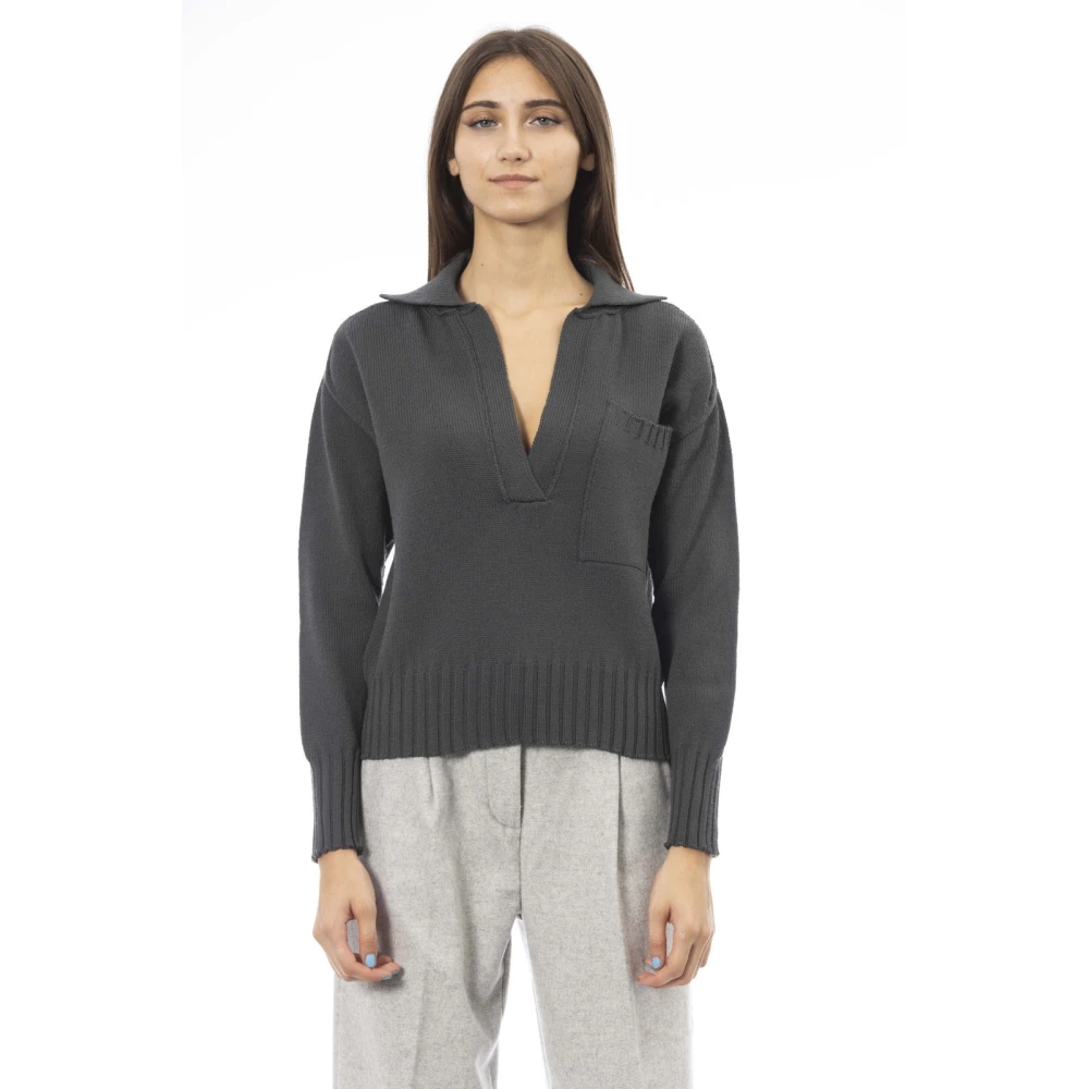 Knitwear > V-neck Knitwear - - Alpha Studio - Modalova