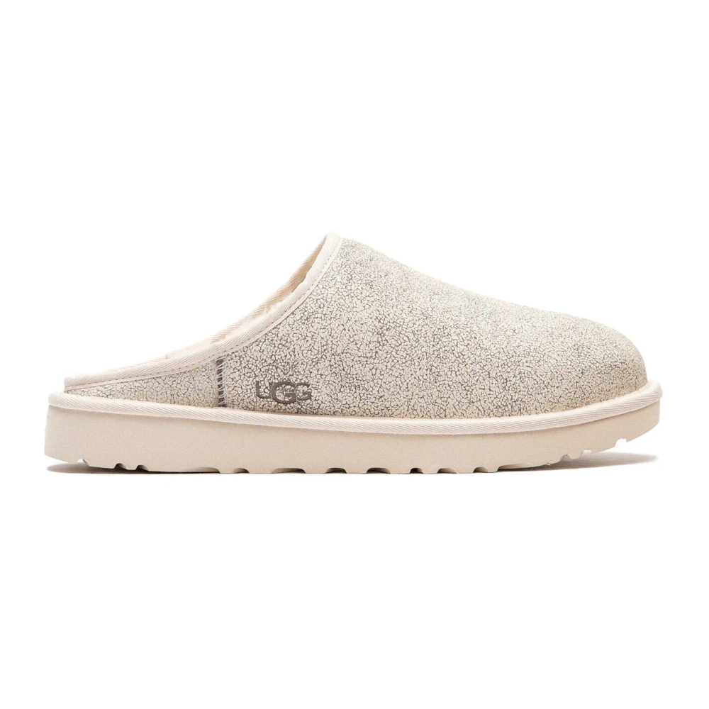 Ugg Unisex Beige Mules, 9 Uk, M Classic Slip-On Crackle