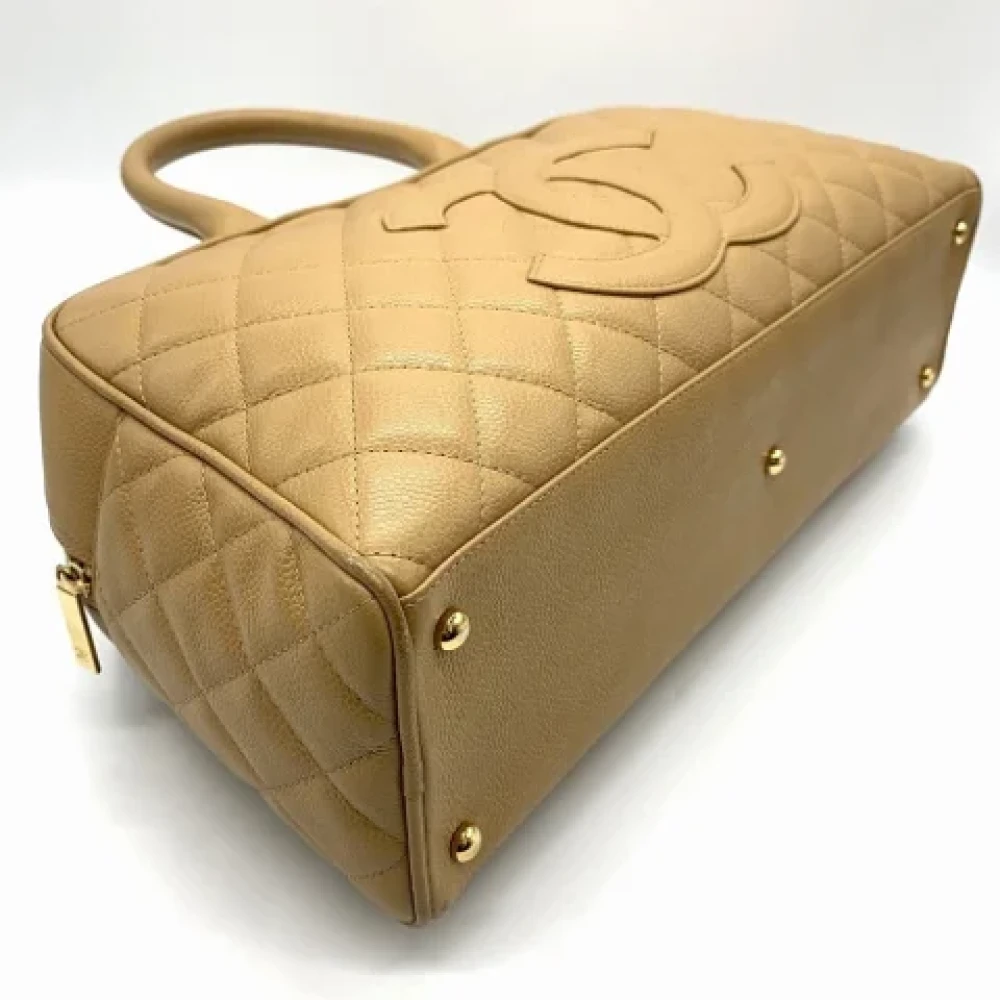 Chanel Vintage Pre-owned Leather chanel-bags Beige Dames