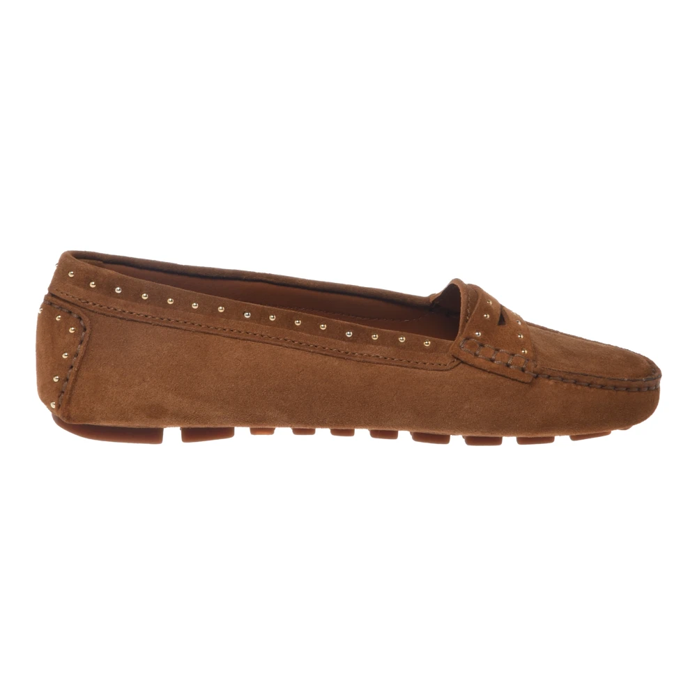 Baldinini Brown Studded Suede Loafer - Female - Loafers - 5 Uk - Shoes