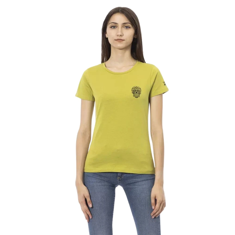 Trussardi Donna Verde - T-Shirt Con Stampa Artistica - Tops - Xl