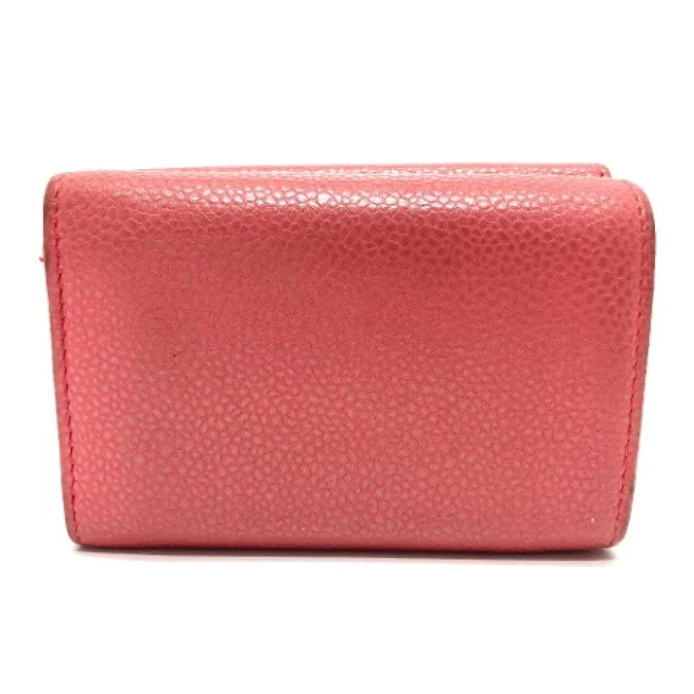 Chanel Vintage Pre-owned Leather wallets Pink Dames