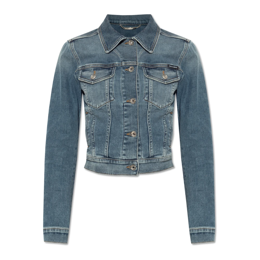 Dolce & Gabbana Denim jas met vintage effect Blue Dames