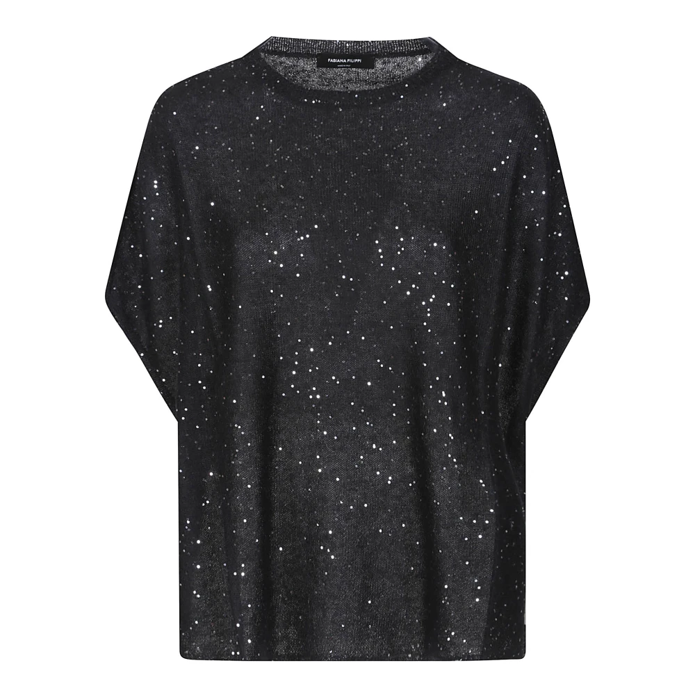 Fabiana Filippi Casual Gebreide Pullover Sweater Black Dames