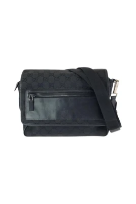 Pre-owned GG Canvas Läder Axelremsväska