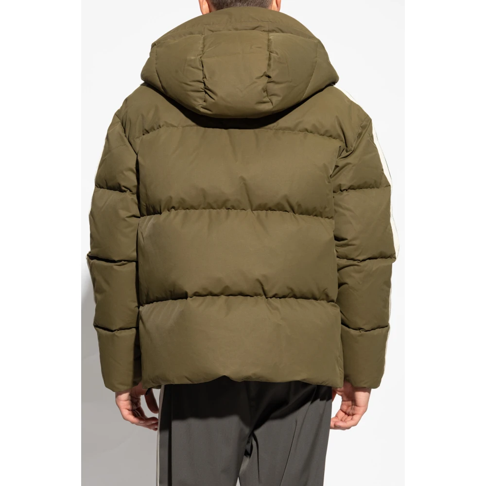 Palm Angels Donsjack met logo Green Heren