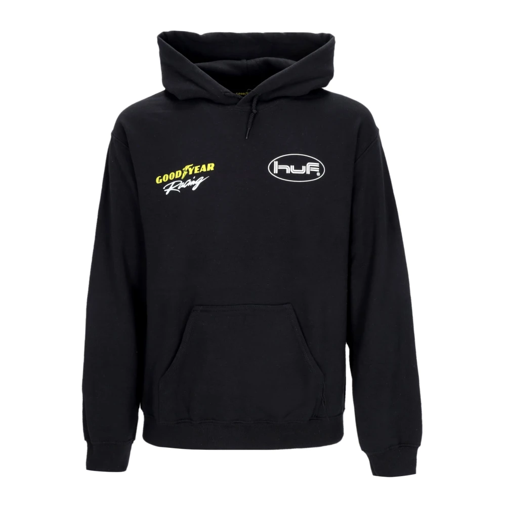 Huf Men's Black Goodyear Hoodie With Kangaroo Pocket - Hoodies - Xl - Sweatshirts & Hoodies