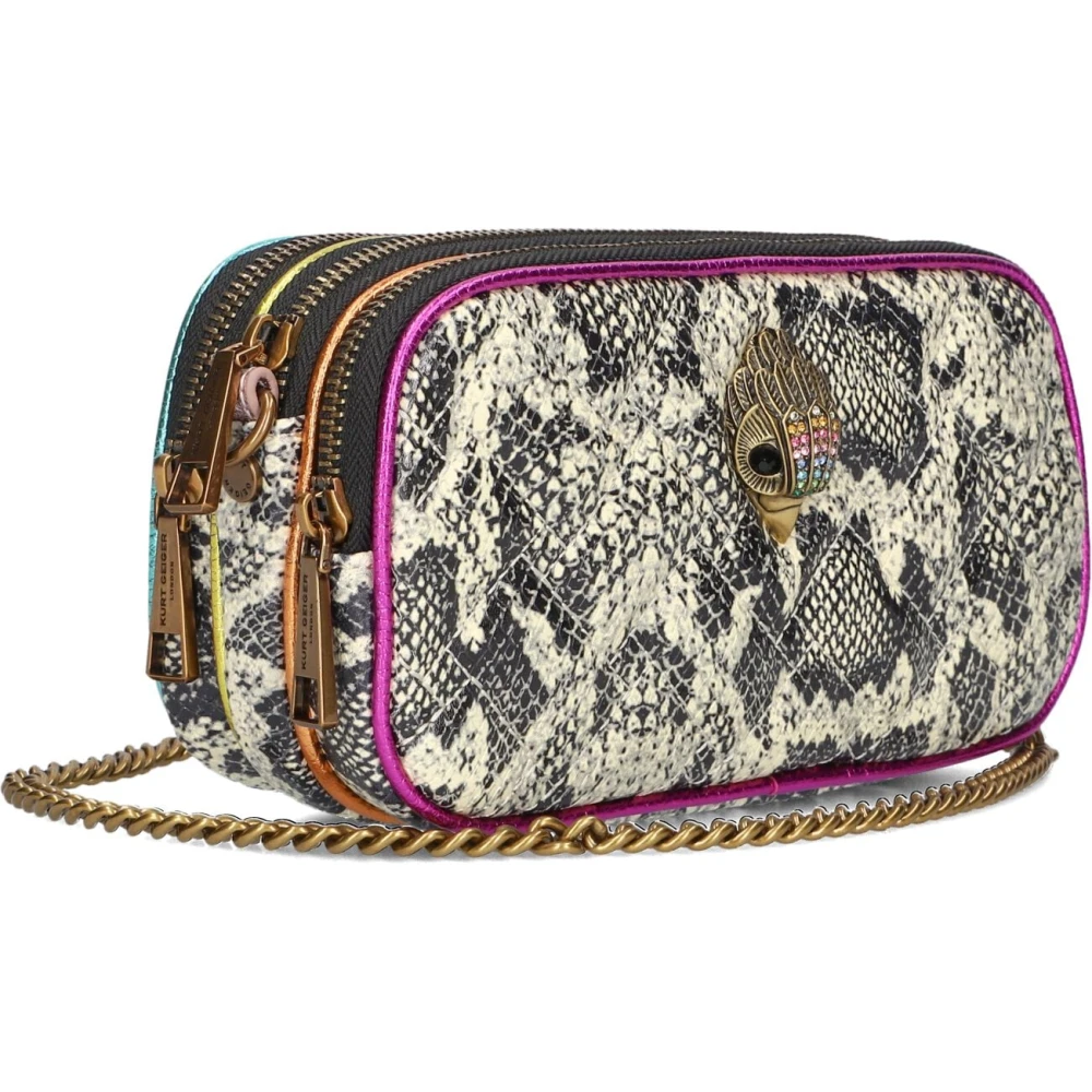 Kurt Geiger Beige 3Zip Kensington Camera Schoudertas Multicolor Dames