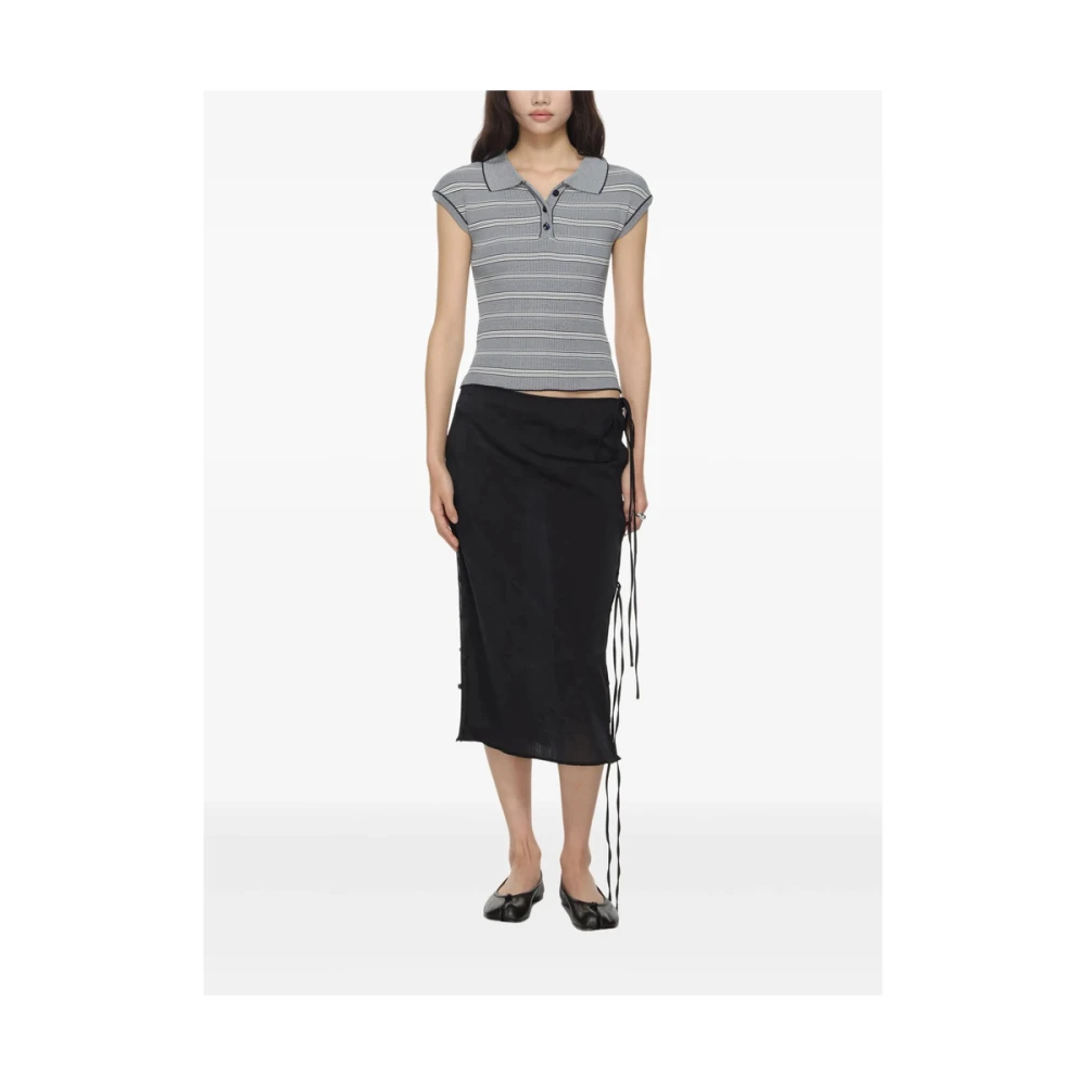 LOW Classic Blauw Gestreepte Polotrui Gray Dames
