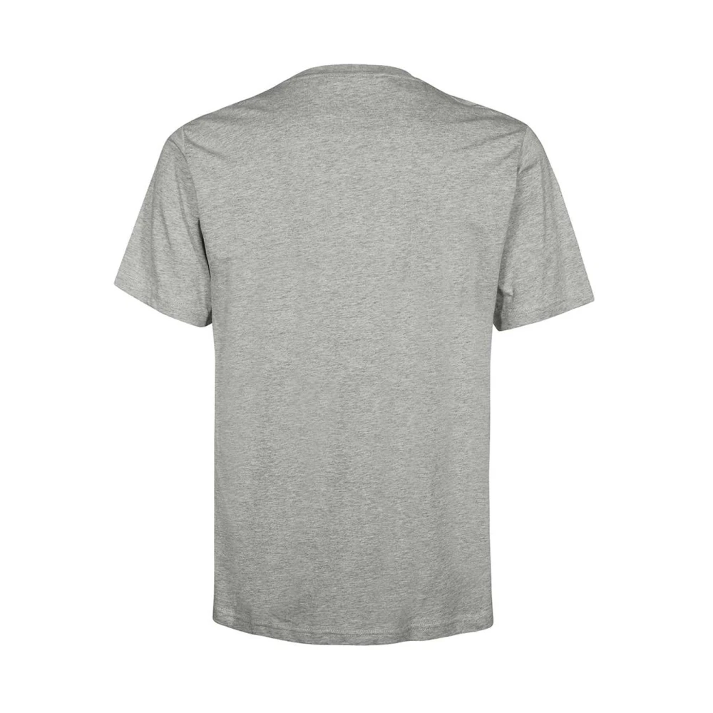 Les Deux Geribbelde katoenen T-shirt Gray Heren