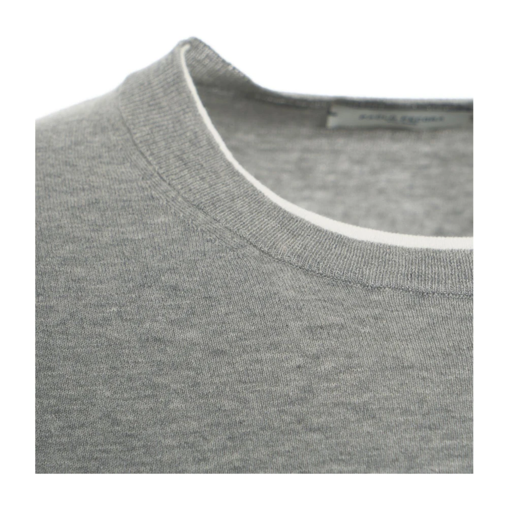 Paolo Pecora Grijze Crew Neck T-Shirt Ss25 Gray Heren