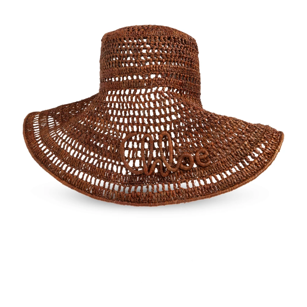 Chloé , Accessories, Female, Brown, S, Raffia Capeline Hat