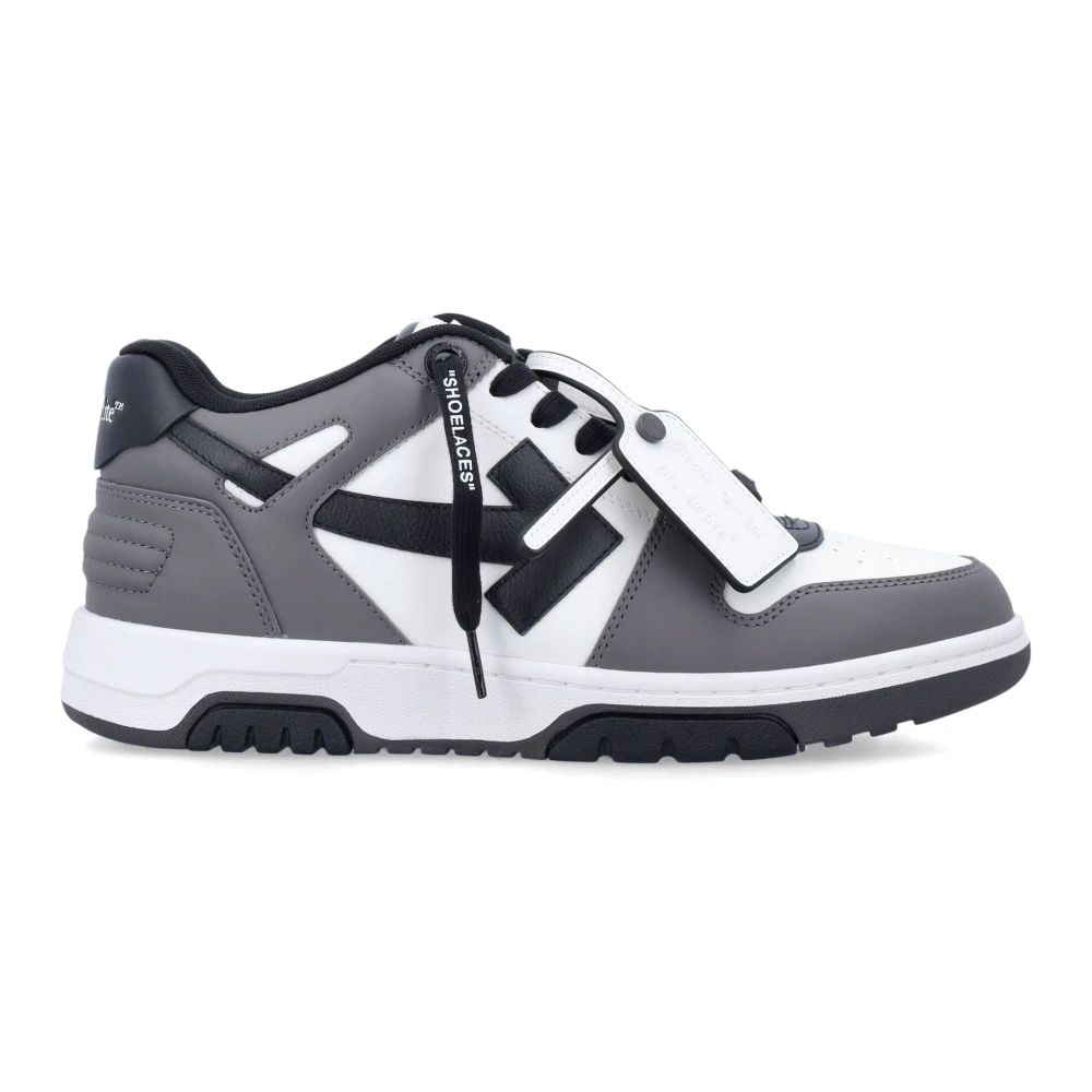Off Geperforeerde leren sneakers met zip tie Heren Schoenen Veelkleurig Multicolor