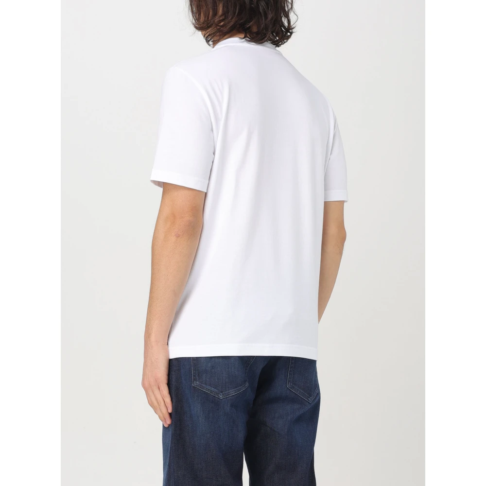 Diesel Casual T-shirt met Big Oval Design White Heren
