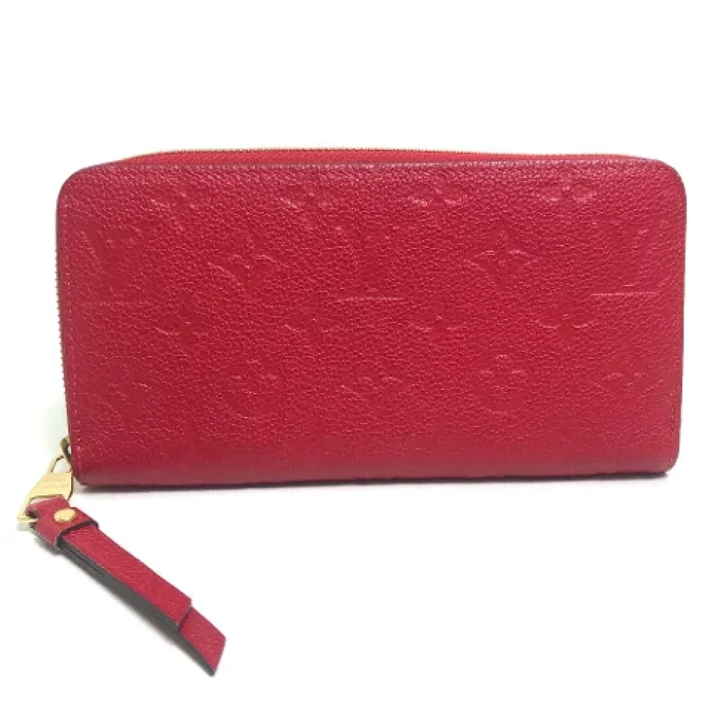 Louis Vuitton Vintage Pre-owned Leather wallets Red Dames