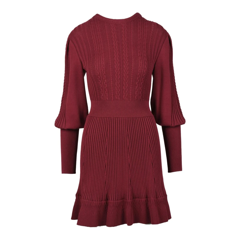 Antonino Valenti Elegante Damesjurk Viscose Polyester Red Dames