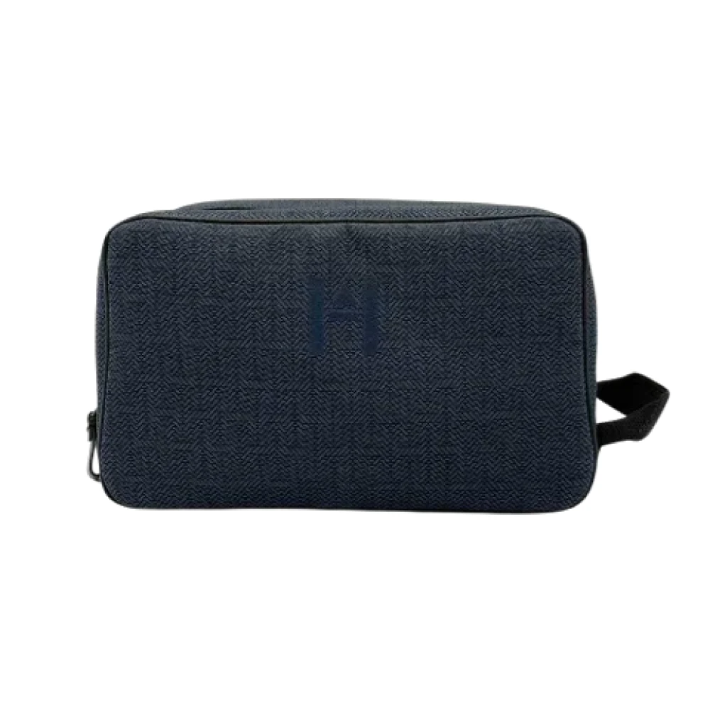 Hermès Vintage Pre-owned Fabric clutches Blue Dames