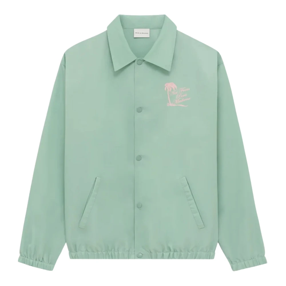 Drole De Monsieur Green Light Jackets, Male, L, T-Shirt Slogan Palmiers