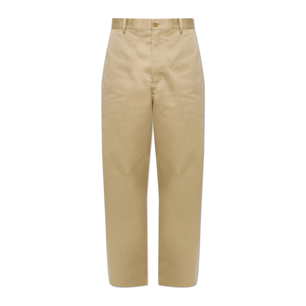 Acne Studios Beige Cotton Satin Tailored Trousers - Mann Hosen Eu - 52 - Immagine 2