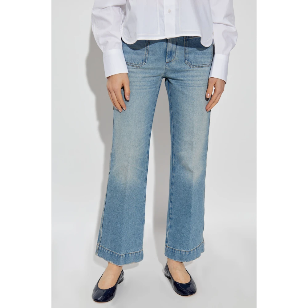 Victoria Beckham Jas met zakken Blue Dames