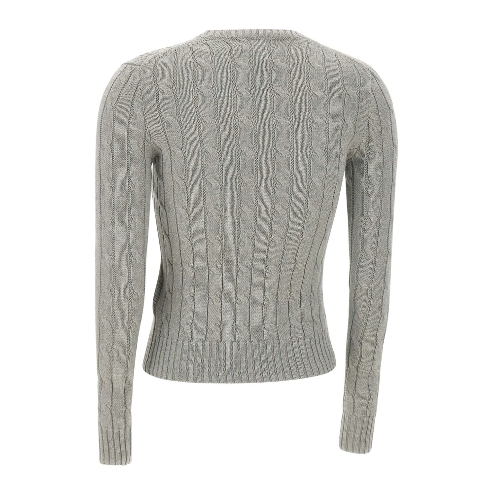 Polo Ralph Lauren Grijze Cable Knit Sweater 'Bsr' Gray Dames