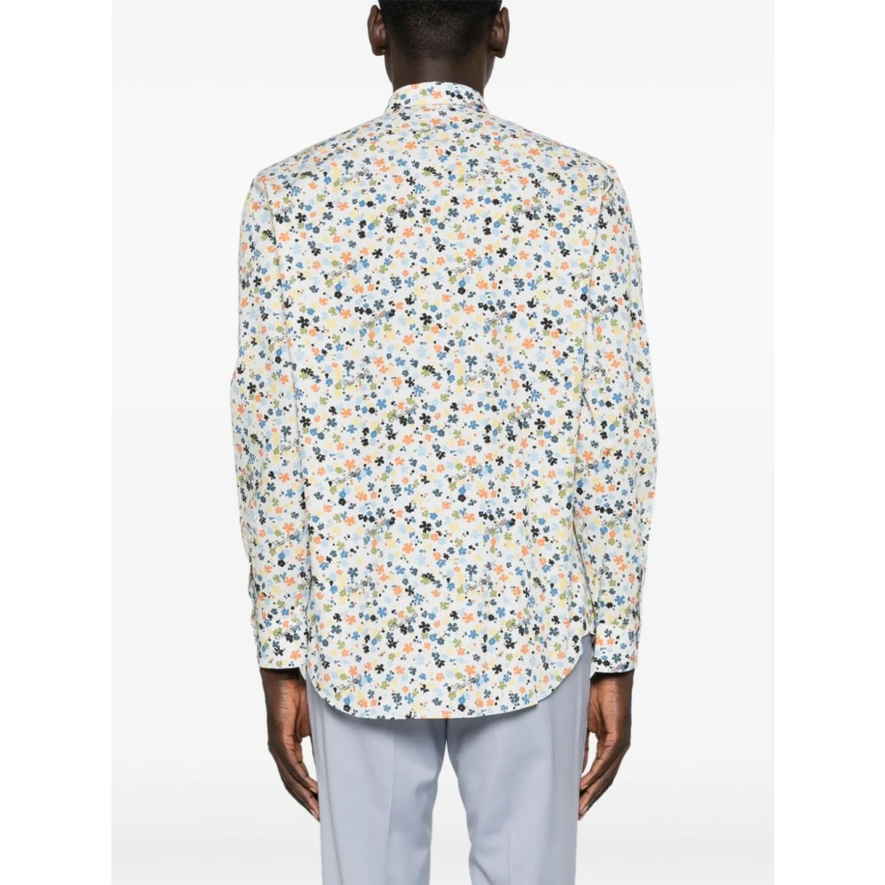 Paul Smith Gestippeld overhemd met bloemenprint en logo Multicolor Heren