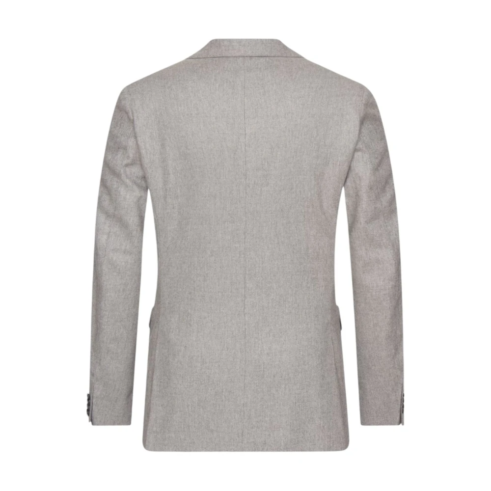 Oscar Jacobson Beige Flanelblazer Moderne Pasvorm Wol Beige Heren
