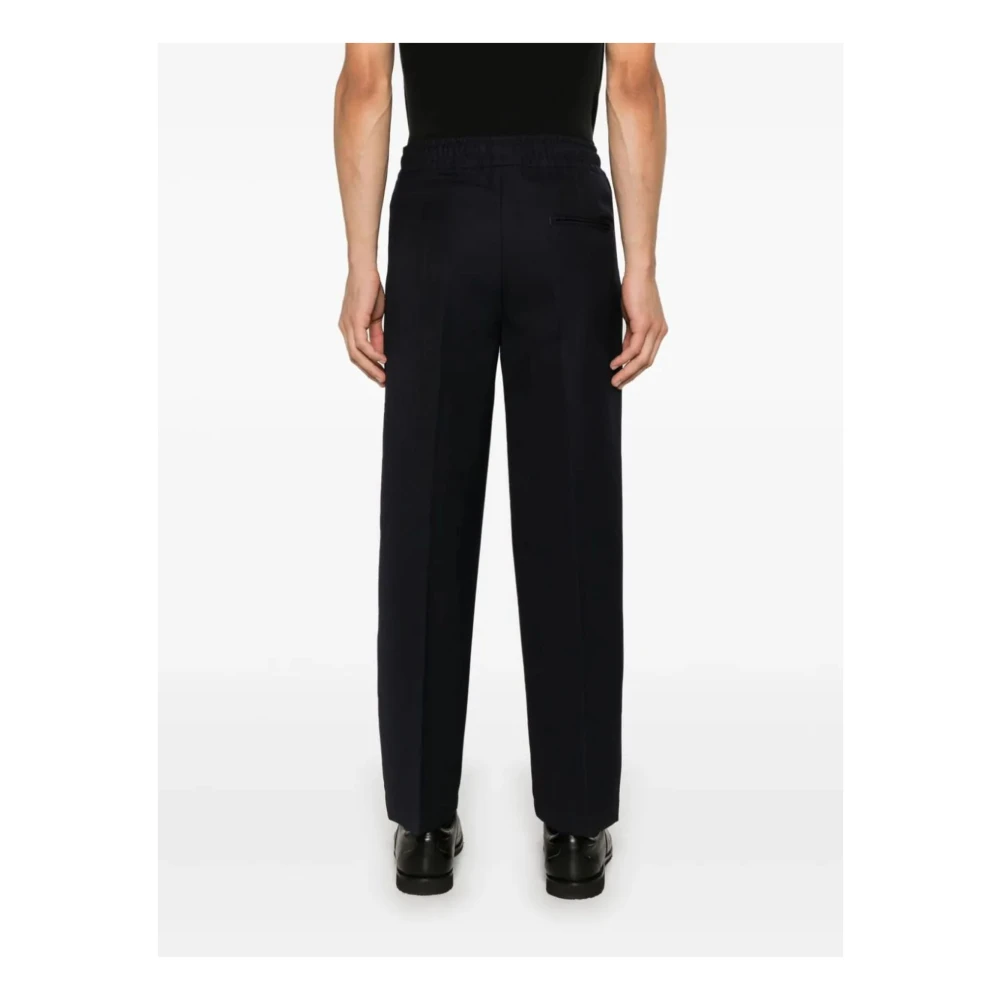 Costumein Blauwe Wol Tapered Broek Blue Heren