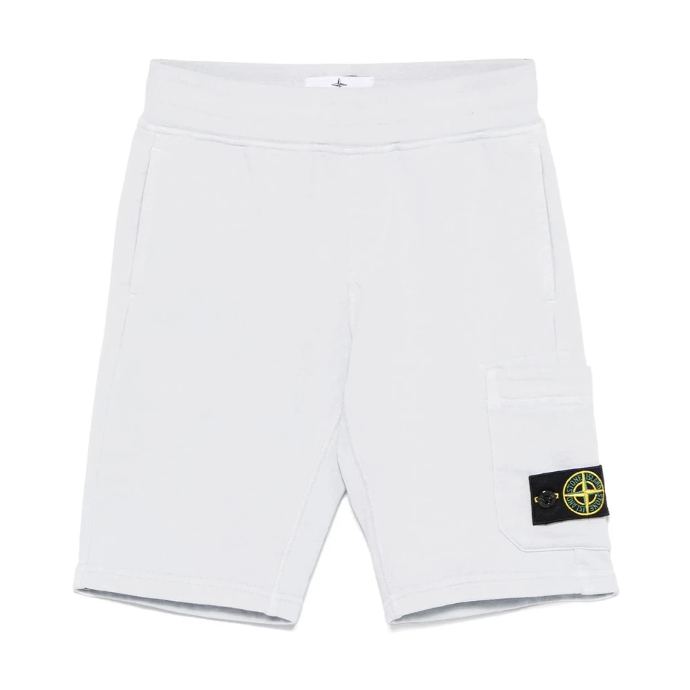 Stone Island White Shorts, Male, 8 Y, Bermuda