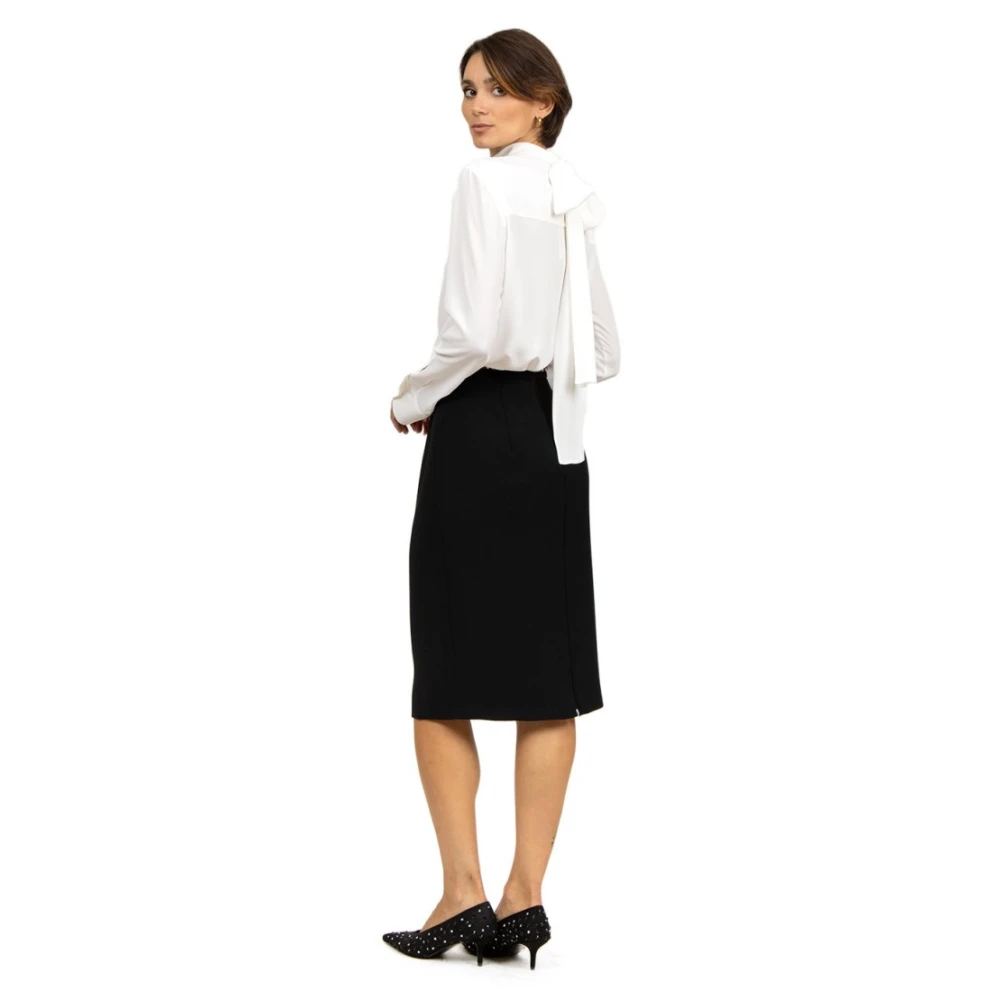 N21 Zwarte kokerrok met strass versieringen Black Dames