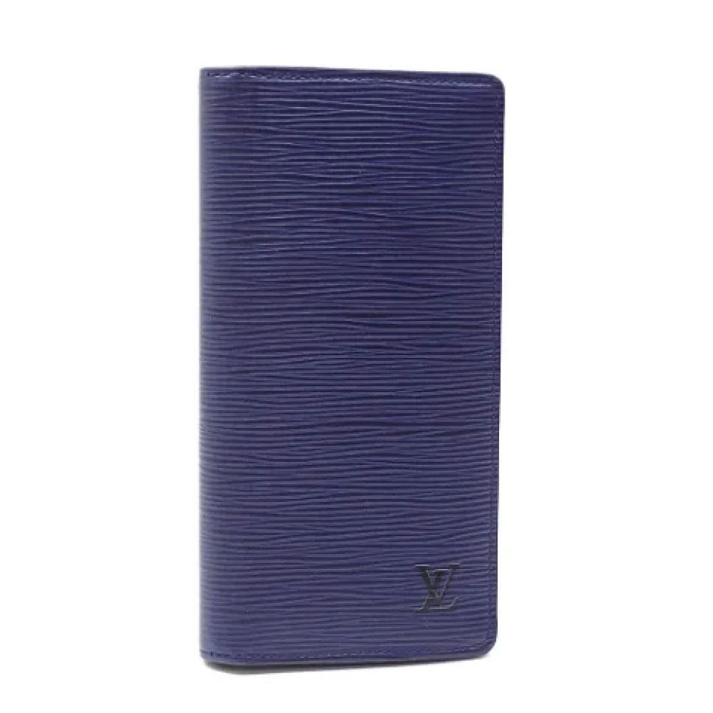 Louis Vuitton Vintage Pre-owned Leather wallets Blue Heren