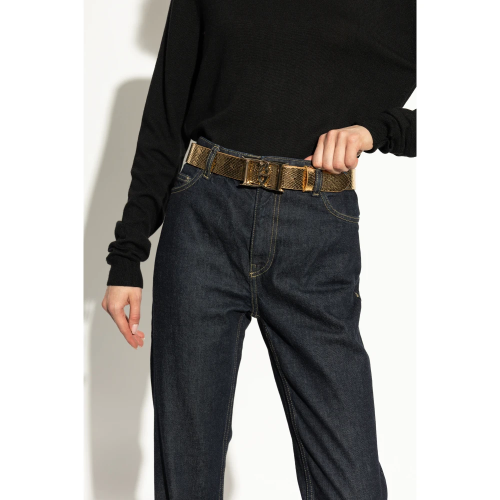 Dsquared2 Leren riem Yellow Dames