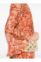 multicolored-orange-v-neck-flared-dress