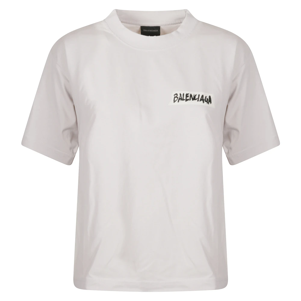 Balenciaga Women's White T-Shirts, L, Masking Tape T-Shirt
